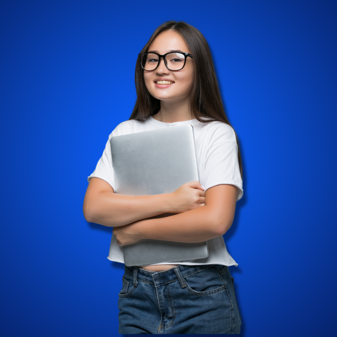 iSaral Business Solutions Pvt Ltd (28) a girl holding a laptop